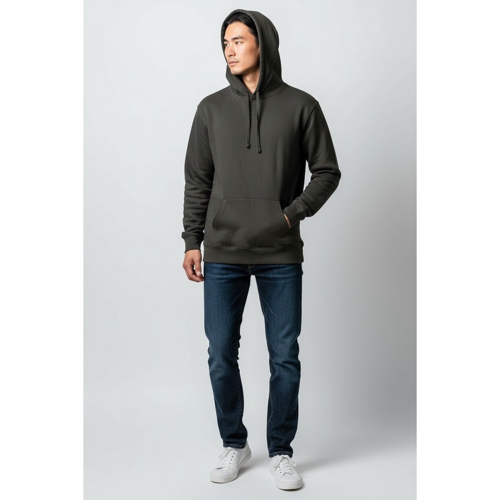 Arizona Jean Co Mens Sweatshirt‎ Size XS Dark Gray Hoodie kangaroo Pockets Soft - Picture 3 of 6